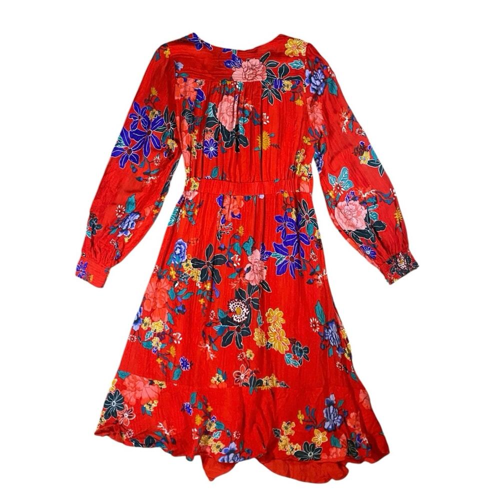 Anthropologie Boswell Floral Wrap Tunic Dress - 14 - Picture 6 of 6
